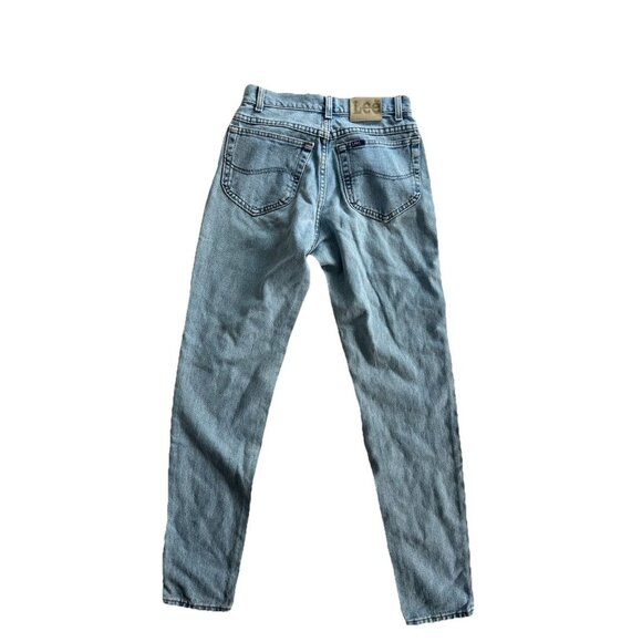 Vintage 80s Lee High Rise Jeans 5 MED Light Wash Made In Usa Union Label - Picture 6 of 7